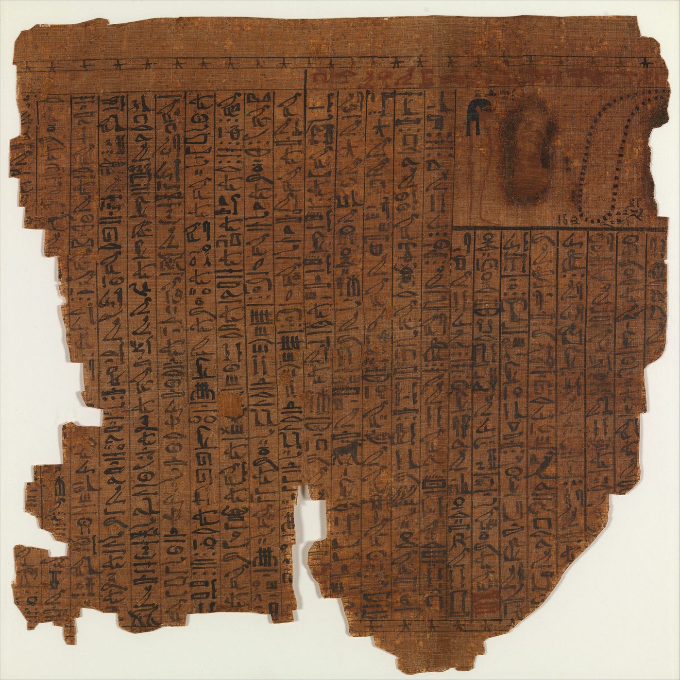 Sheet from the Papyrus of Amenhotep, ca. 1427–1386 BCE