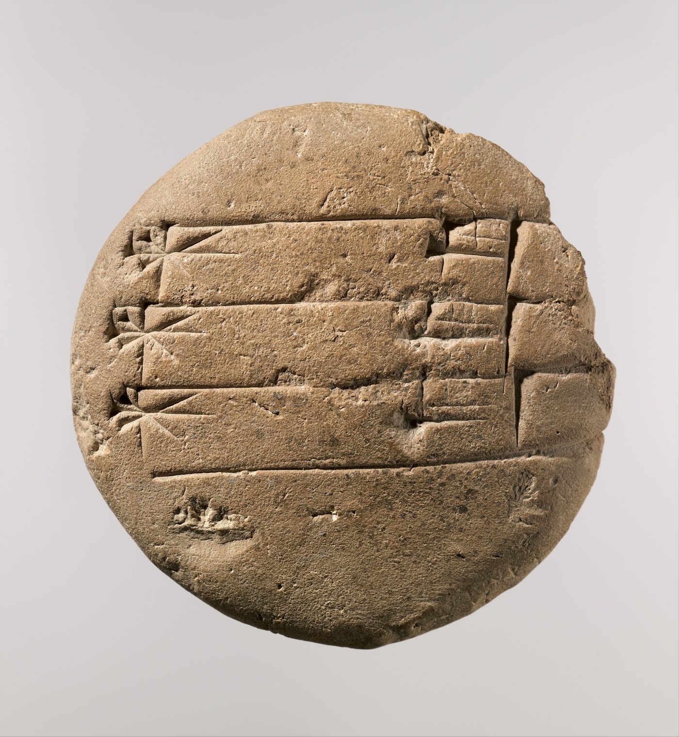 Cuneiform tablet: student exercise tablet, ca. 20th–16th century BCE